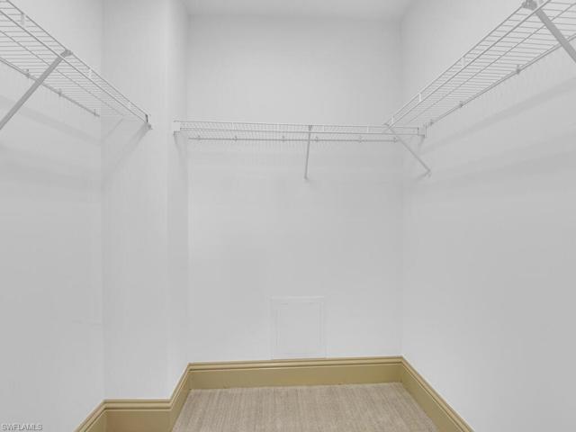 Spacious master walk in closet
