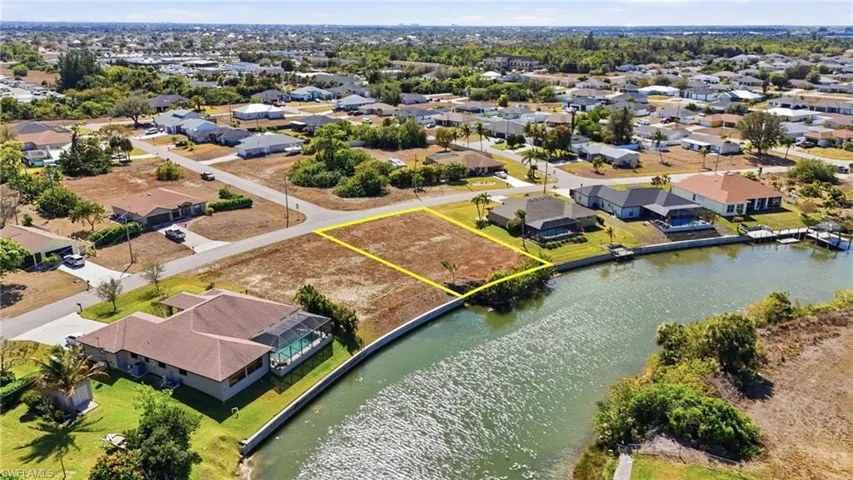 Drone / aerial view of a nearby body of water