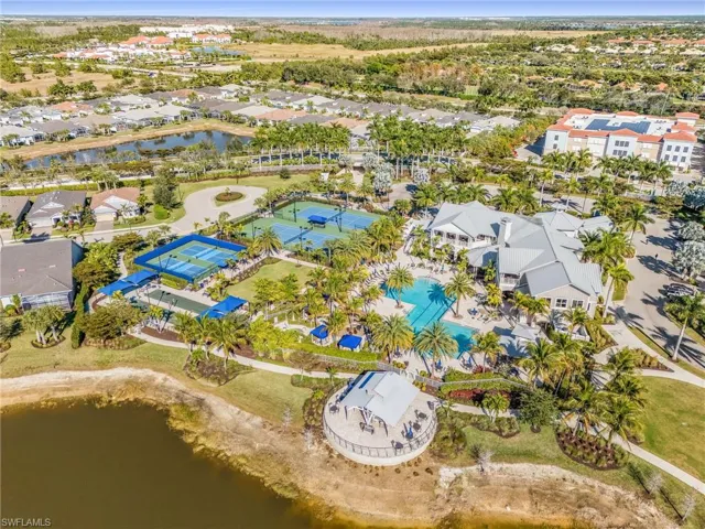 Bird's eye view of a large body of water