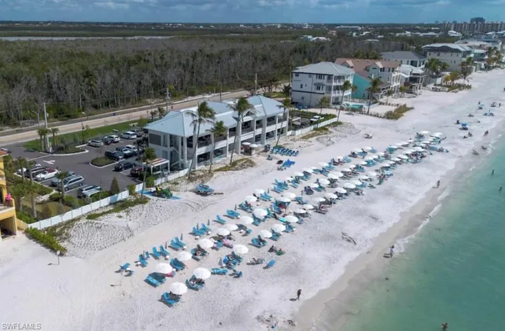 Aerial view of local beach