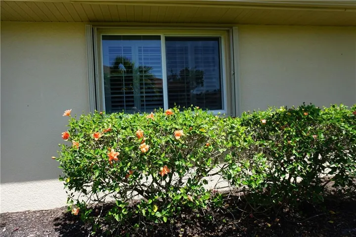 Accordion style shutters on all windows