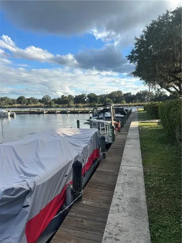 Dock with a water view