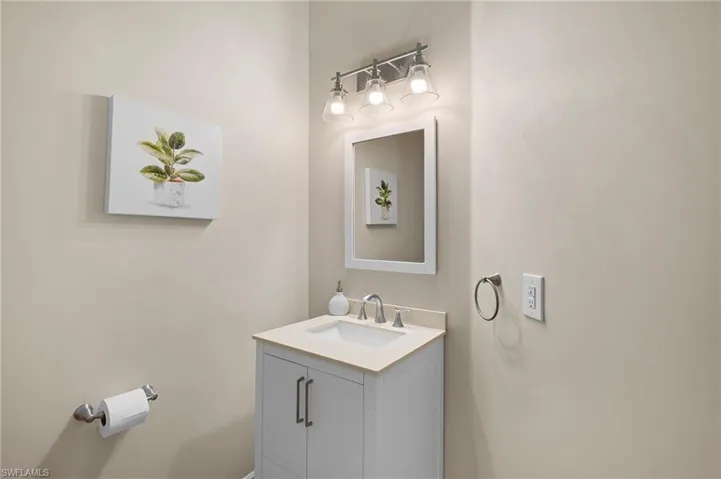 Bathroom featuring vanity