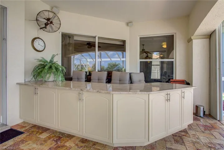 Large Outdoor Buffett with cabnets and Granite Top