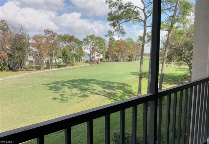 Golf course view from lanai and living area
