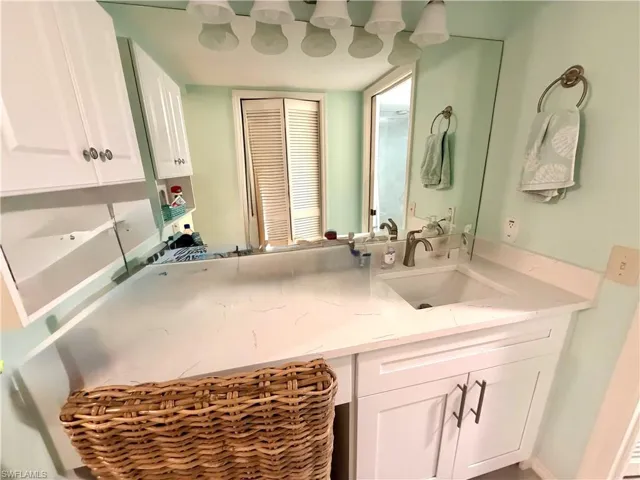 Vanity area in primary bath