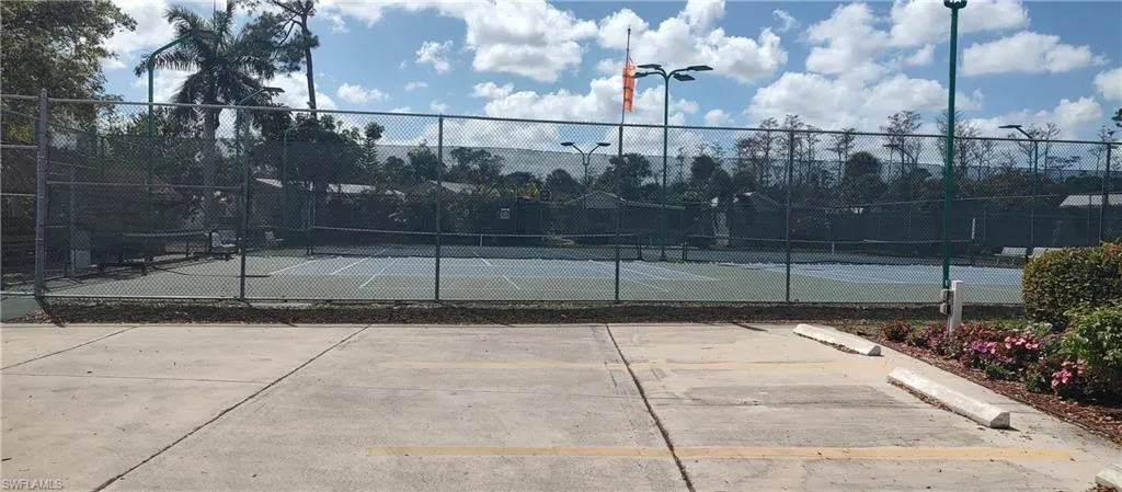 View of tennis court