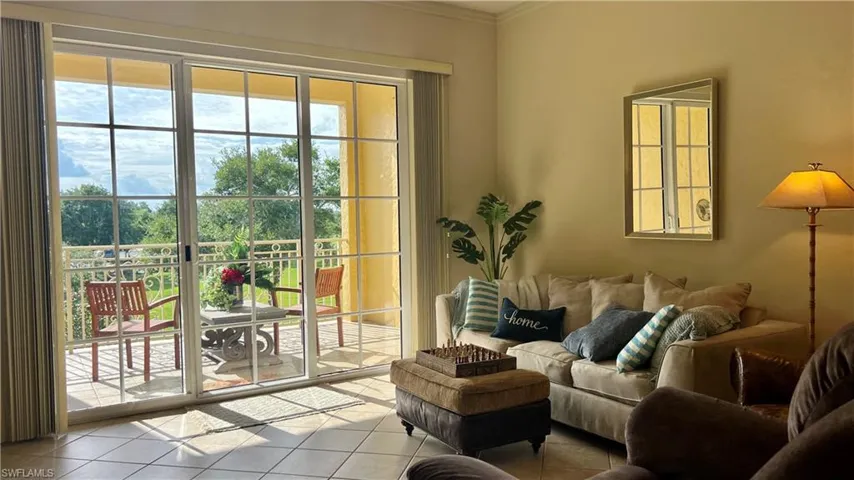 Living area with balcony