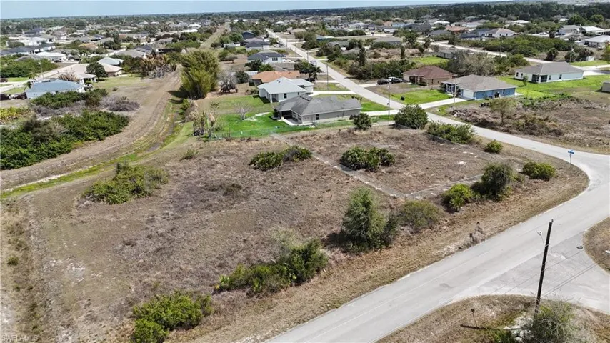 Aerial view of residential area