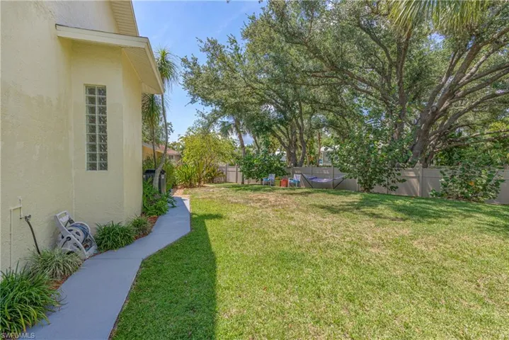 View of  spacious side yard