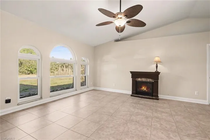 You get a nice view from the front of the house with these large arched windows