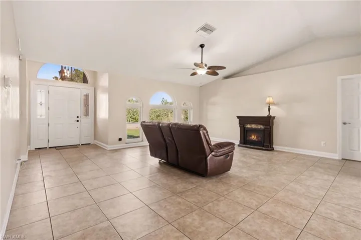 The MASSIVE living room with vaulted ceilings