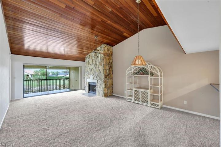Great Room! Real Stone Fireplace (decorative), Cedar Volume Ceiling
