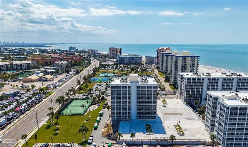 View of urban area featuring a nearby body of water