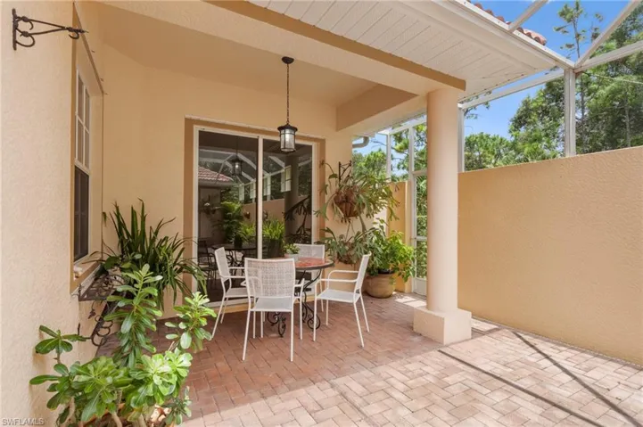 Courtyard patio with seating areas.