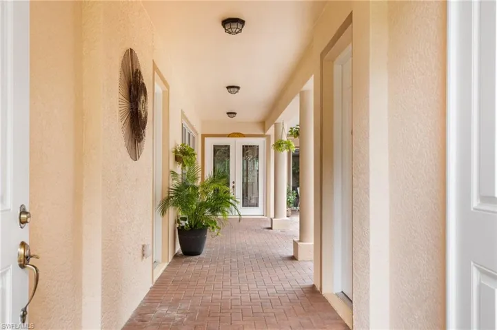 Courtyard Entryway looking to Main House Front Entry.