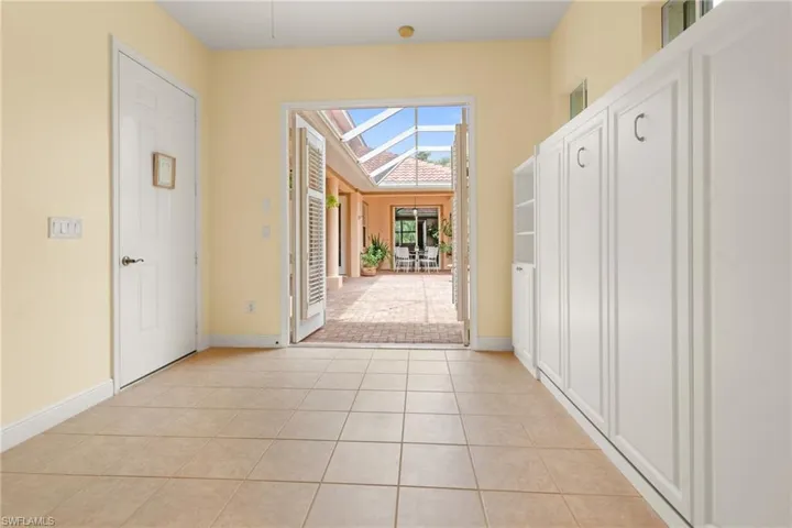 Cabana Suite looking out. Separate entry door to left of French Doors.