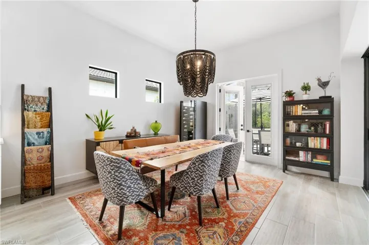 Double French doors were added to the kitchen, providing easy access and enhancing the flow of the space