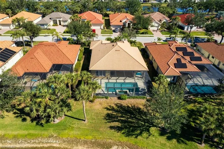 Birds eye view of property