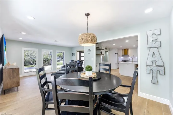 Dining area is open to the family room.