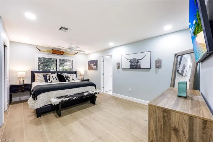 The primary suite will be your retreat at day's end.