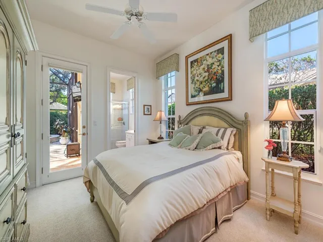Light and bright Guest Bedroom, ensuite bathroom with easy access to pool and spa too.