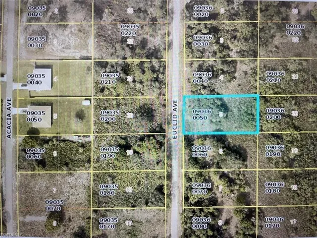 Aerial overview of property's location with property boundaries highlighted