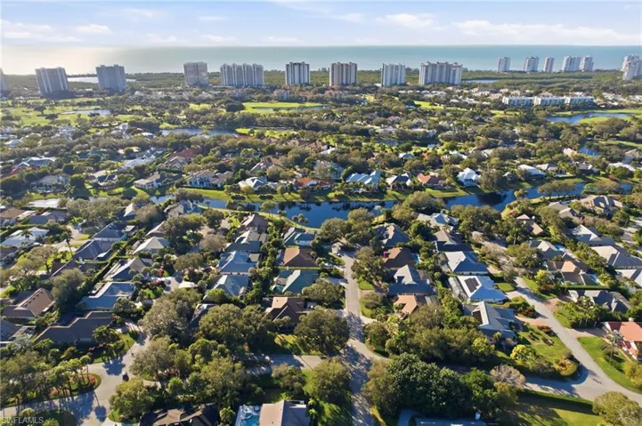 Pelican Bay + Pitch Apple Aerial View to the Gulf