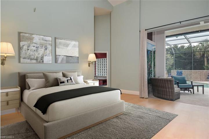 Primary bedroom virtually staged