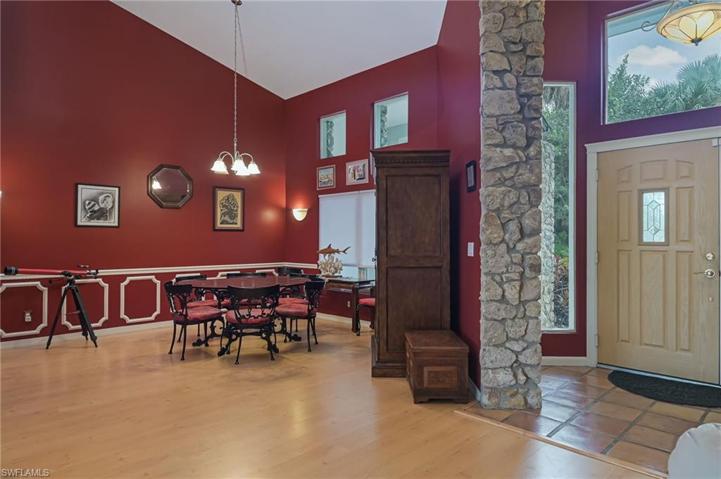 Dining room is just off the kitchen