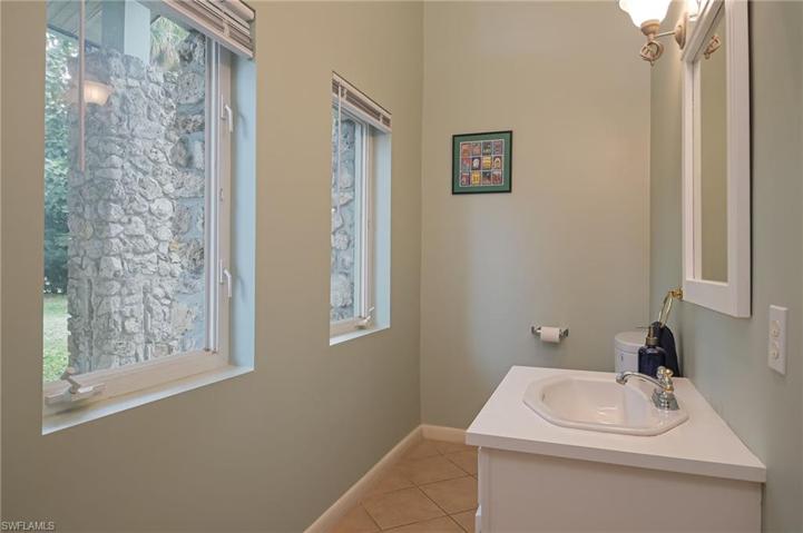1/2 bath in the front of the home