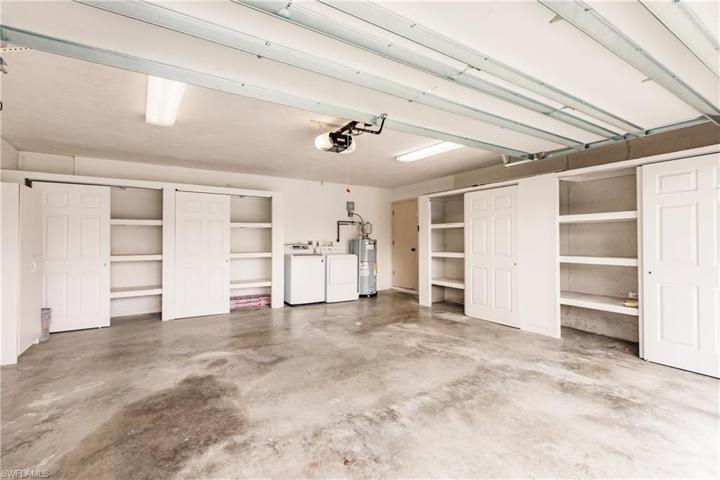 Garage with lots of extra storage