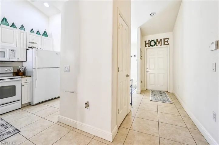 entry and kitchen