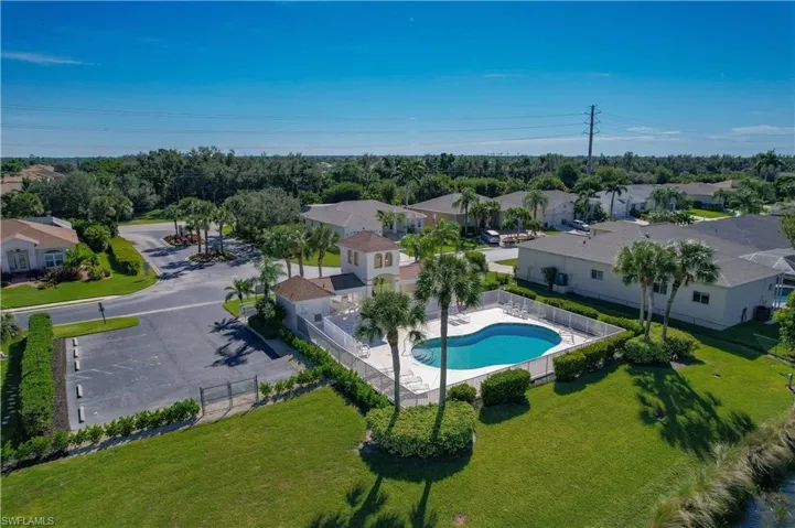 Aerial view of clubhouse
