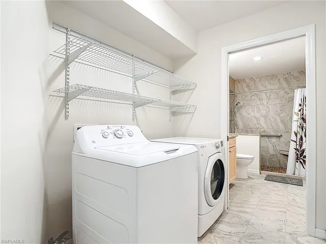 Laundry area and 3rd full bath