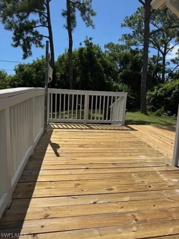 View of wooden deck