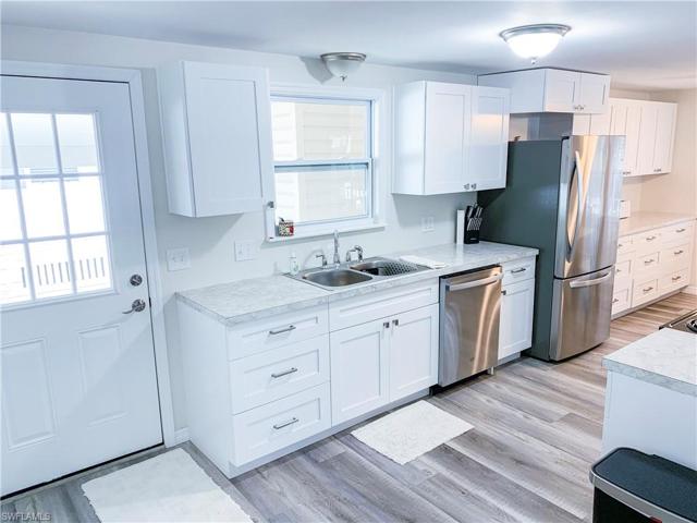 Entrance into the kitchen, living area.