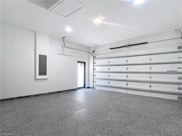 Garage with electric panel