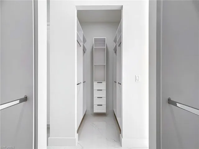View of walk in closet