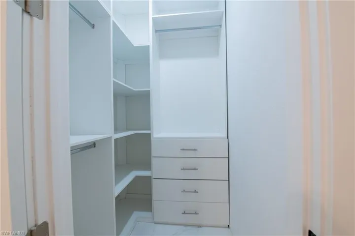 View of walk in closet