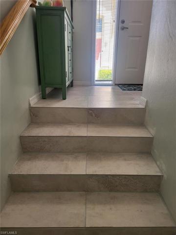Steps up from garage