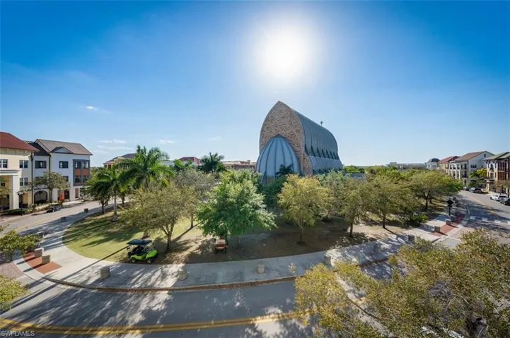 View of Ave Maria Church in Town Center