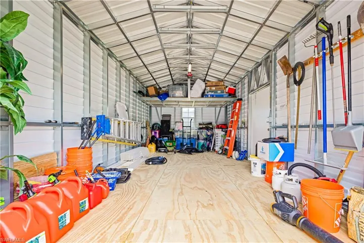 Storage room featuring a garage