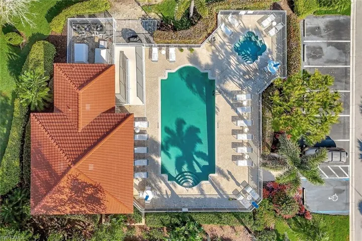 Bird's eye view of Pool, Spa and Clubhouse
