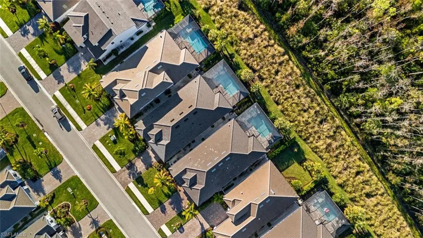 Birds eye view of property