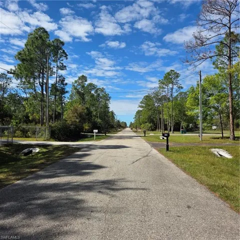 View from the Left side of the lot looking down the street