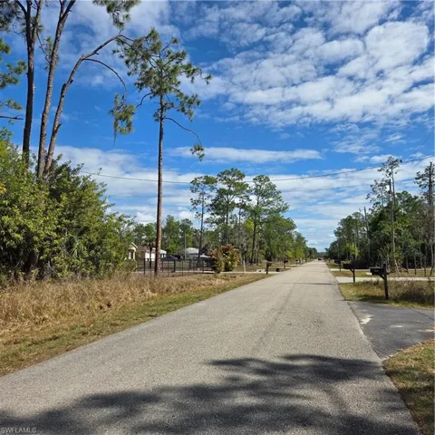 View from the right side of the lot  looking down towards the  dead end street