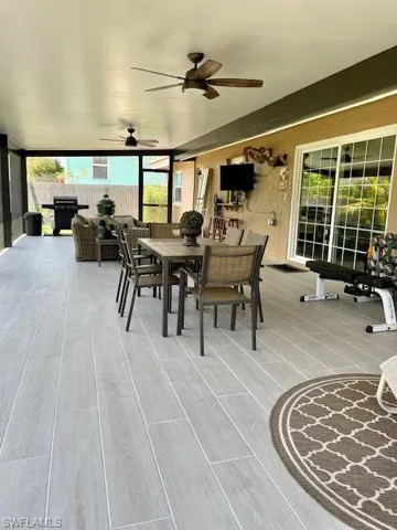 Sunroom / solarium with healthy amount of natural light