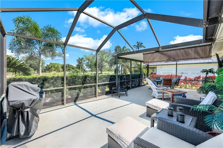 Very private professionally landscaped yard with views of the Island Country Club