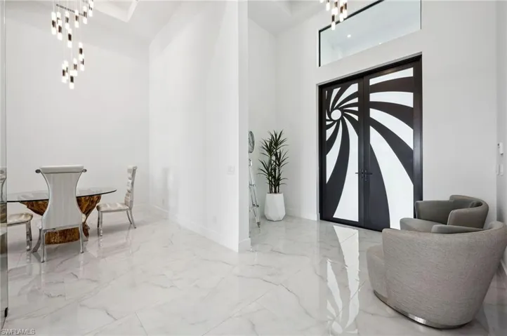 Custom doors in the foyer